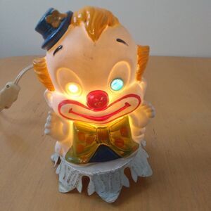 Vintage Underwriter Laboratories Portable Lamp Clown Light